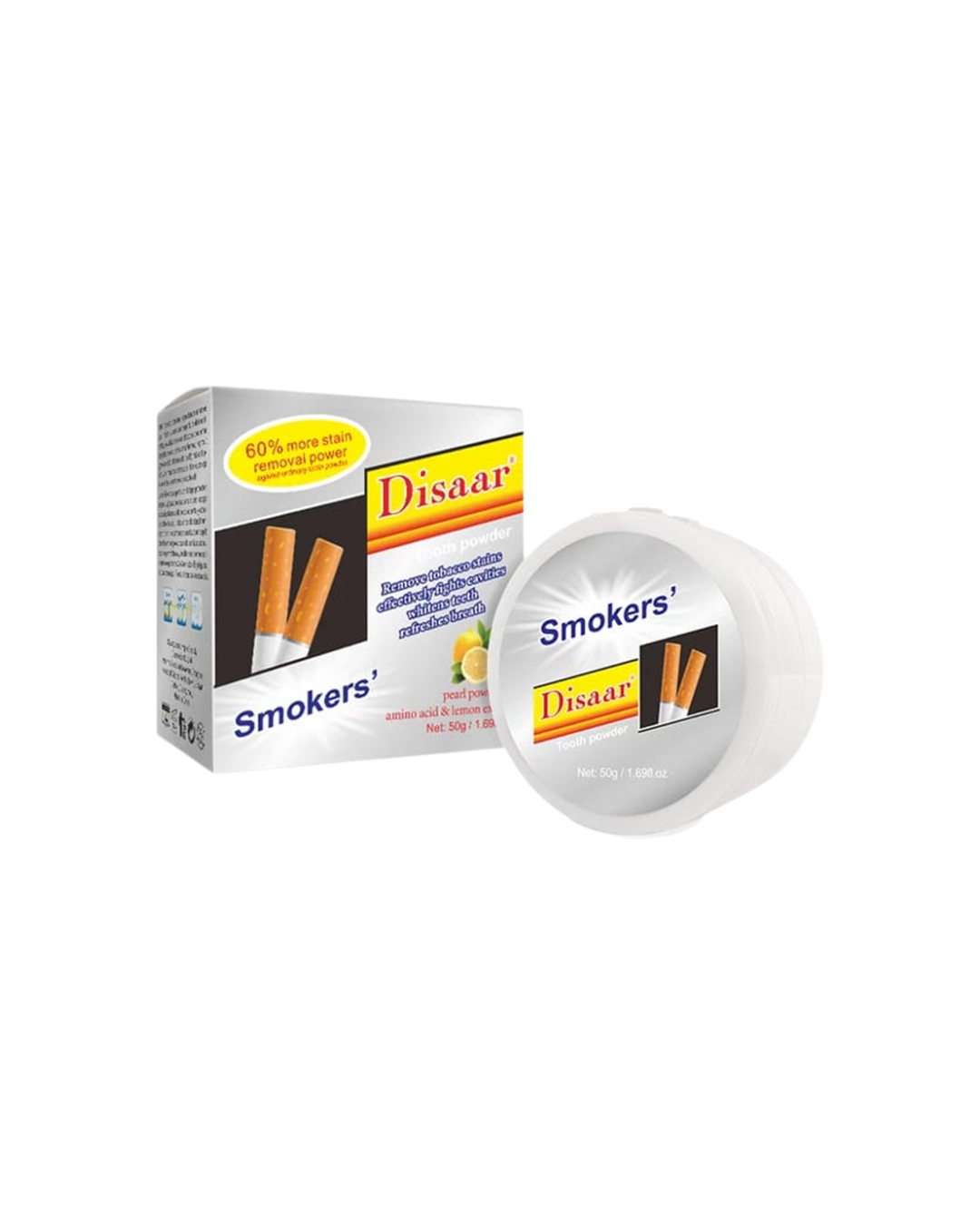 Disaar - Lemon Flavor Whitening Teeth Powder, 50 gm