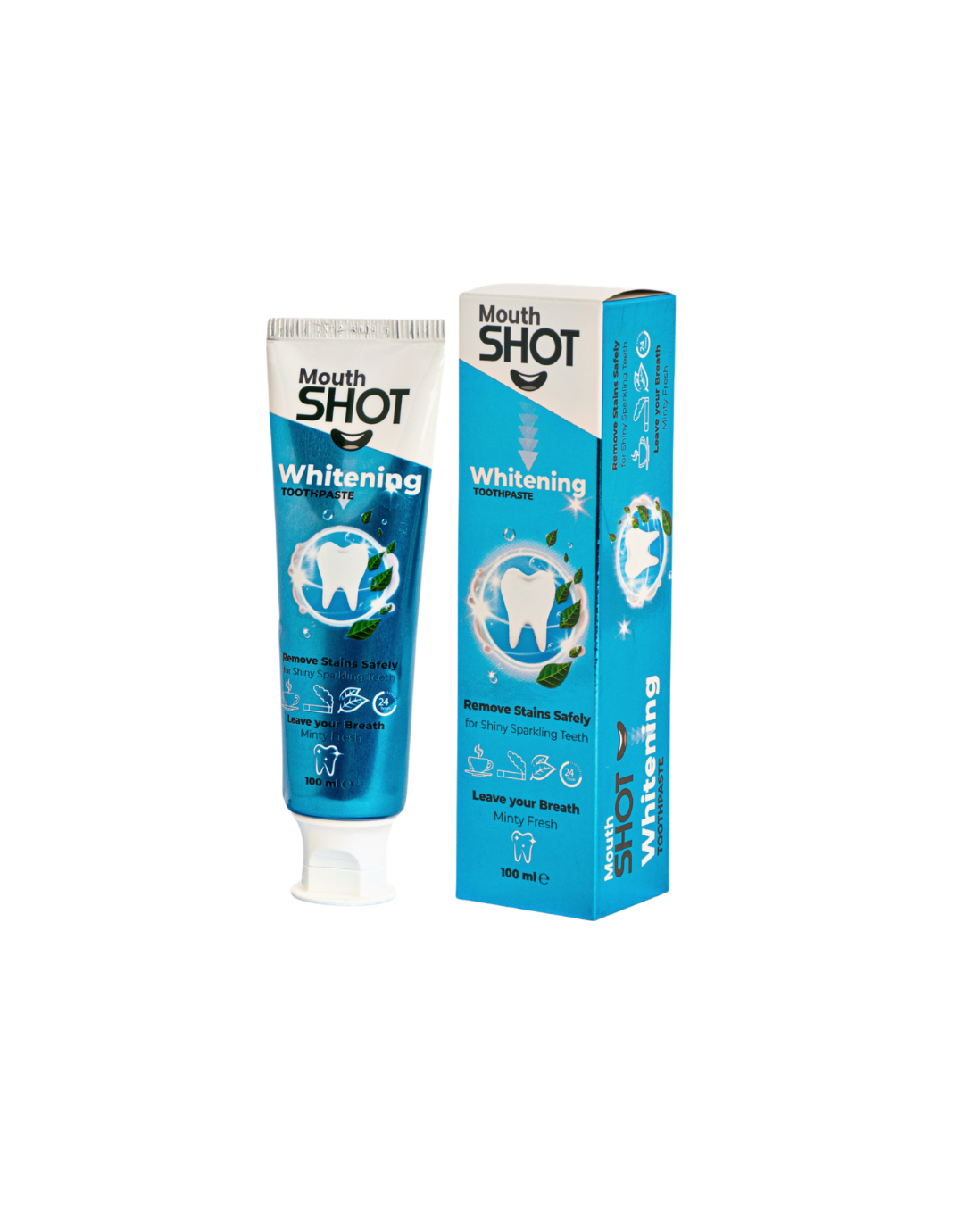 معجون تبيض الاسنان بنكهة النعناع المنعش - من شوت 100 مل