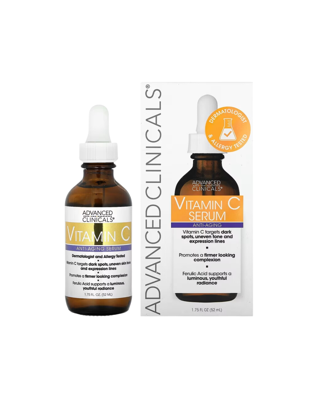 Advanced Clinicals Vitamin C Anti-aging Serum for Dark Spots, Uneven Skin Tone - 52 Ml