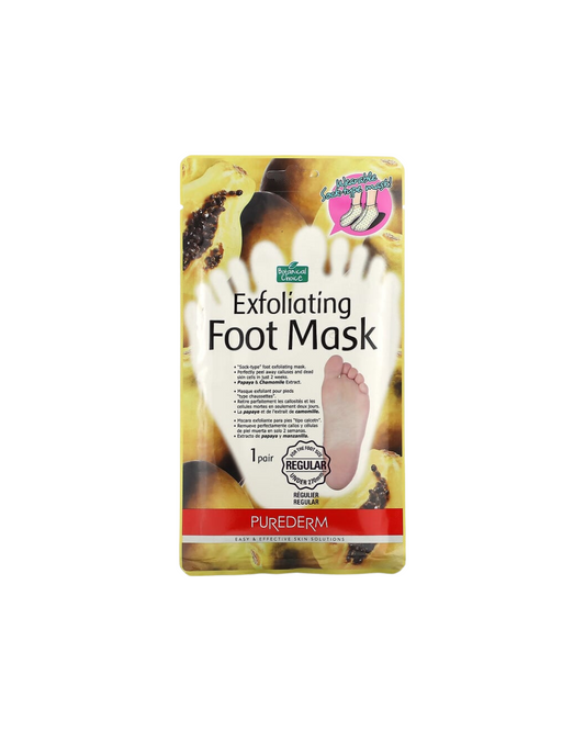 Purederm Exfoliating Foot Mask, White, 1 Mask