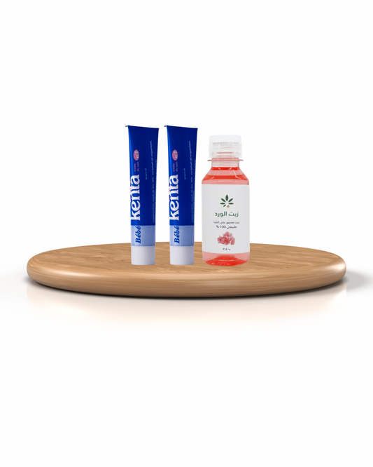 كريم كينتا عدد 2 وزيت الورد 113 مل من عشبه وزيت