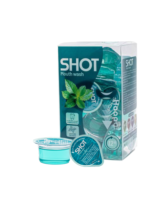 غسول الفم بالكبسولات المطورة بنكهة النعناع من شركة شوت 20 قطعه 15مل