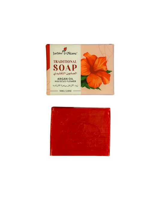 Traditional Soap With Argan Oil & Hibiscus Flower