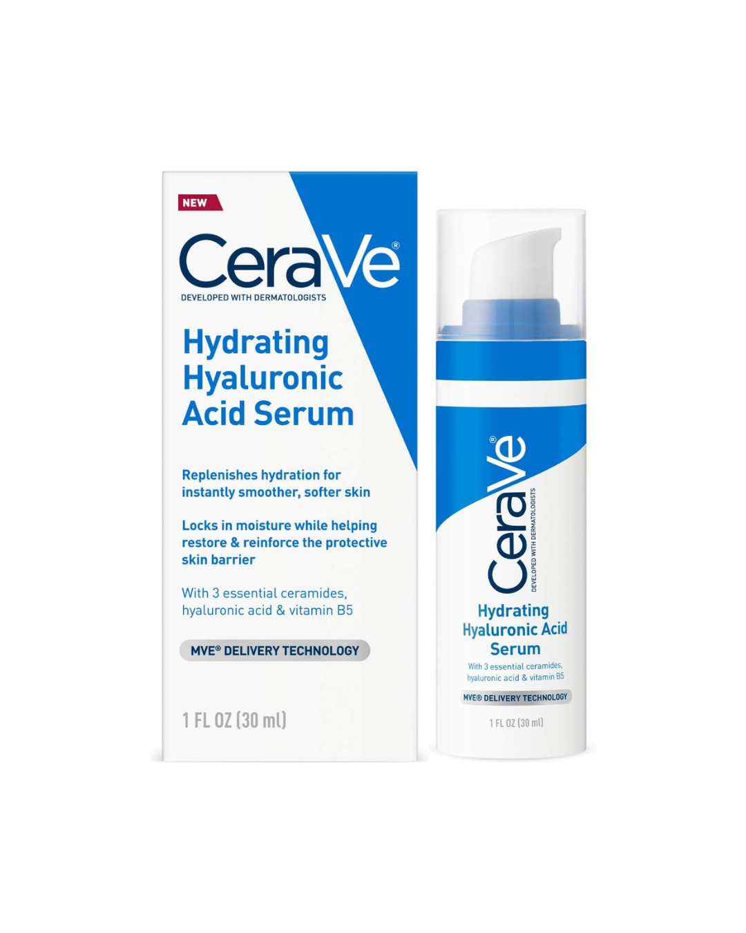 Cerave Hyaluronic Acid Serum for Face with Vitamin B5 and Ceramides 